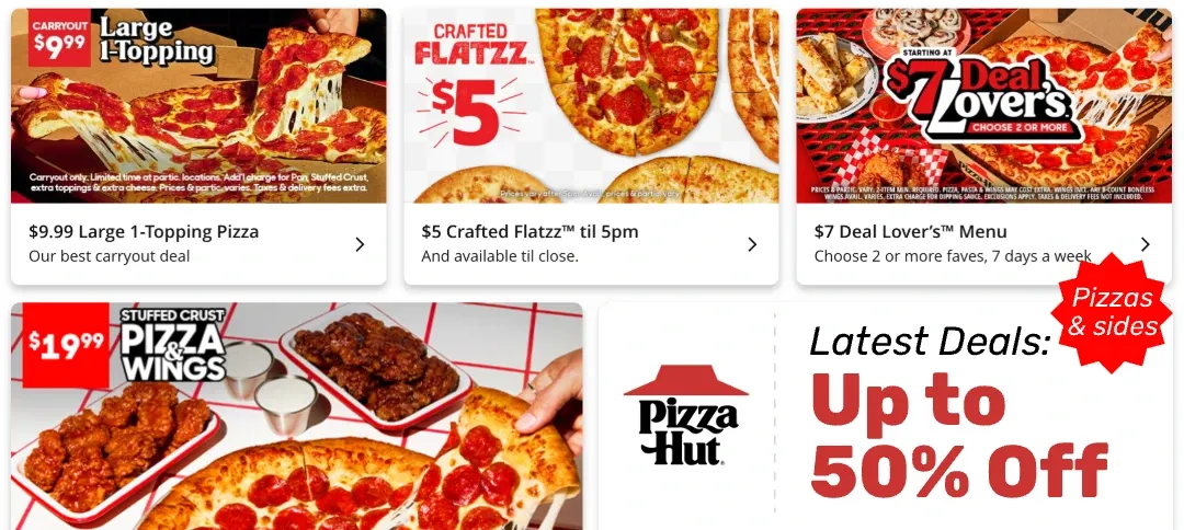 Pizza Hut Coupons & Discount